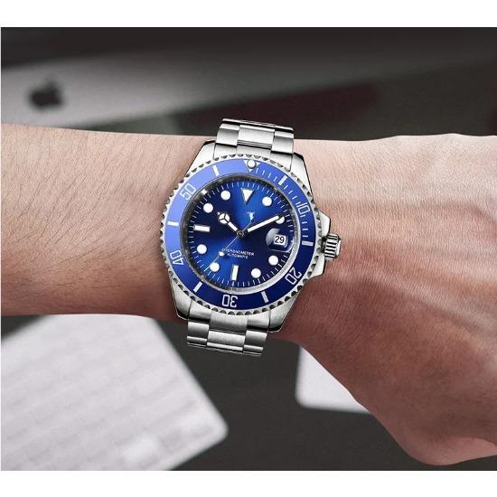 Montres de Sport pour Homme Tendance Montre de Luxe pour Homme en Acier Inoxydable à Quartz Montre-Bracelet pour Homme Affaires Décontracté Montre en Cuir