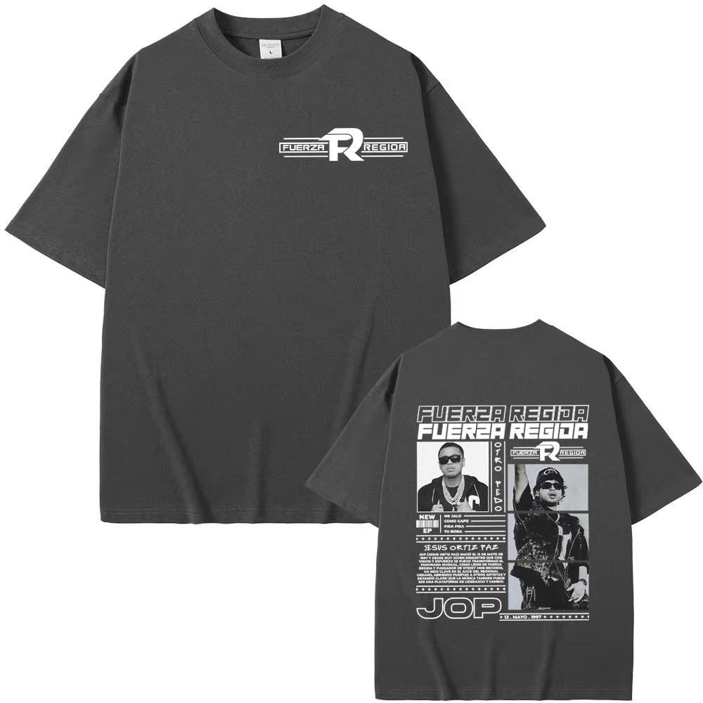 Fuerza Regida Jop 2025 Album Tour Merch Tshirts Mens Women Gothic Clothes Vintage Hip Hop T Shirts Hot Sale Tshirt Streetwear