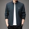 Men's Korean Style Casual Stand-Up Collar Jacket - Spring/Autumn, Trendy, Loose Fit, Plus Size