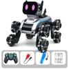 Eight Wheeled RC AI Robot Silver Remote Control Toy Dog Remote Control Robot  Children's Gift