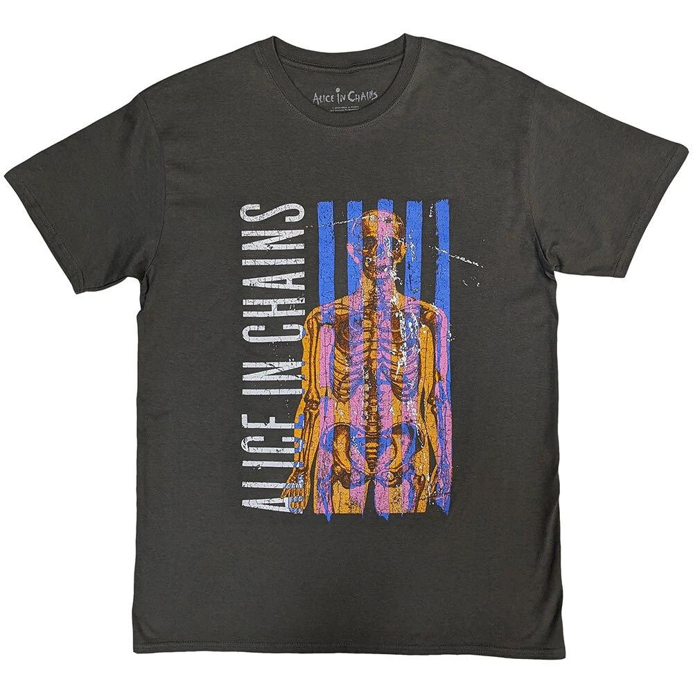 Alice In Chains Unisex Stone Wash T-Shirt: Skeletal (Small) 2XL