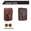 Handmade Genuine Leather Waist Belt Smartphone Thick Cowhide Retro Vertical Holds Small Smartphone Carabiner Included Men's Bag, Pouch, Pouch,
