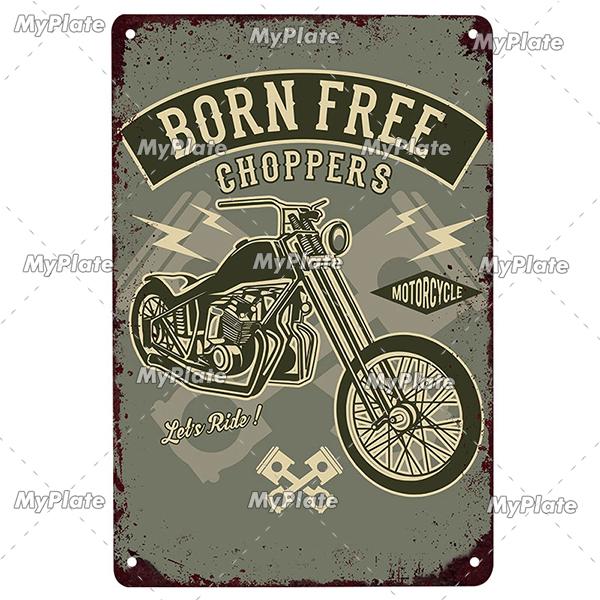 Cafe Racer Metal Sign Vintage Plaque Tin Sign Wall Decor For Garage Club Plate Crafts Ride Biker Poster Motorcycle