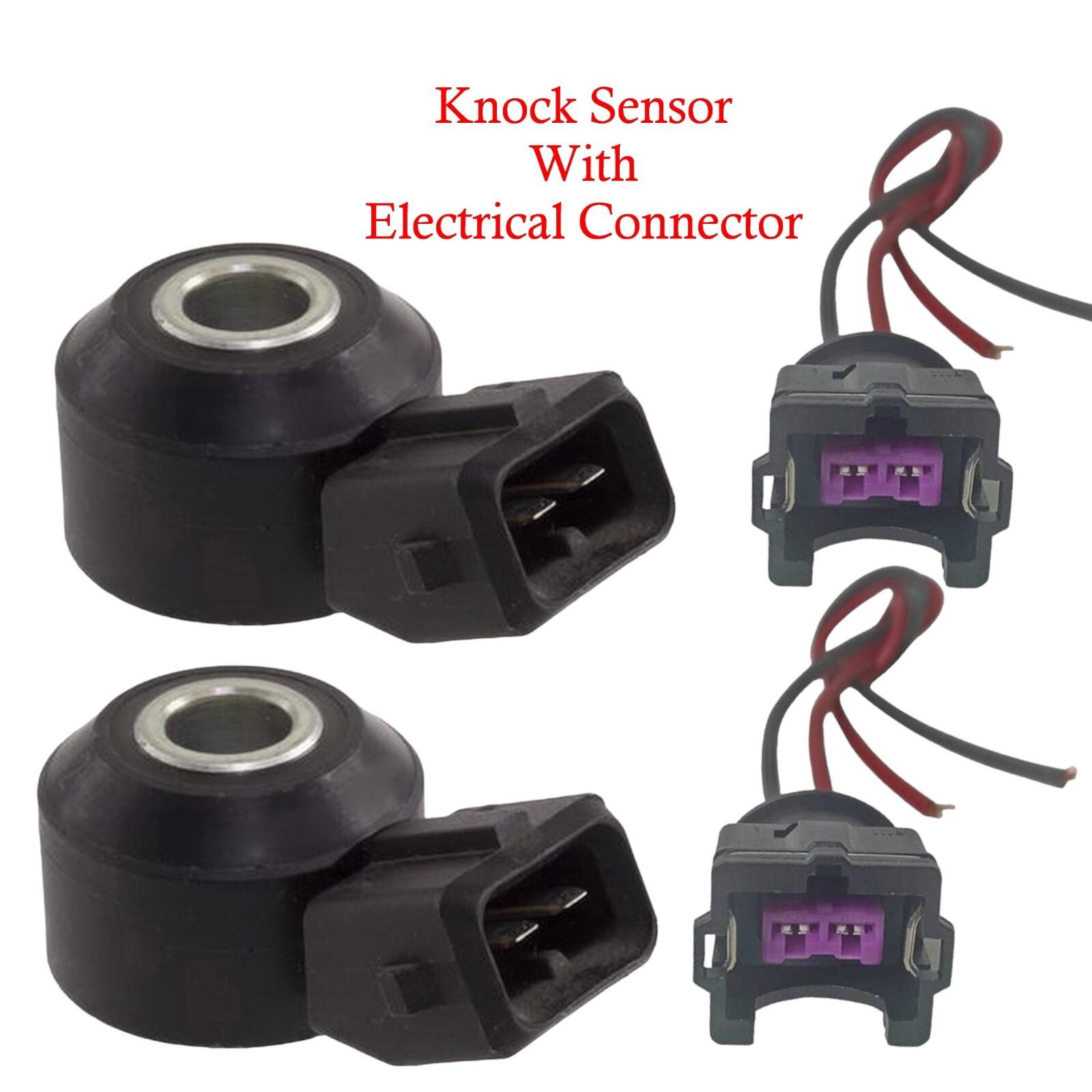 2x Knock (Detonation) Sensor & Connectors Fits: JX35 QX56 QX60 Nissan 2007-