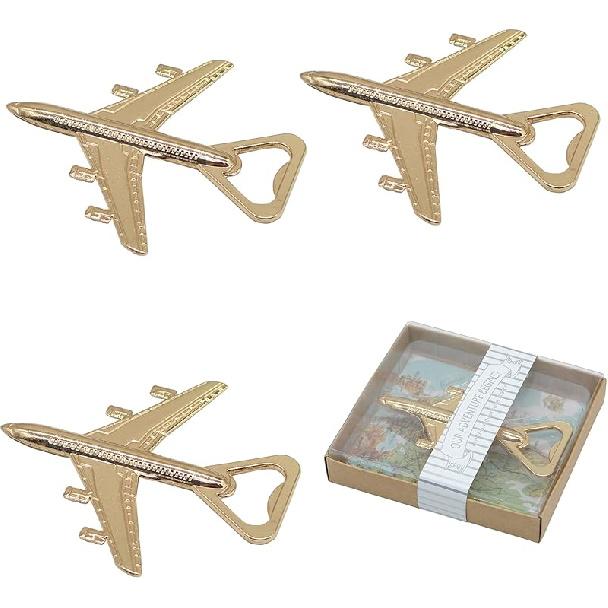 12 Pcs Airplane Bottle Opener with Gift Box for Baby Shower Return Gifts and Party Favor Wedding Birthday Decorations (12pcs with Gift Box) 12pcs with Gift Box