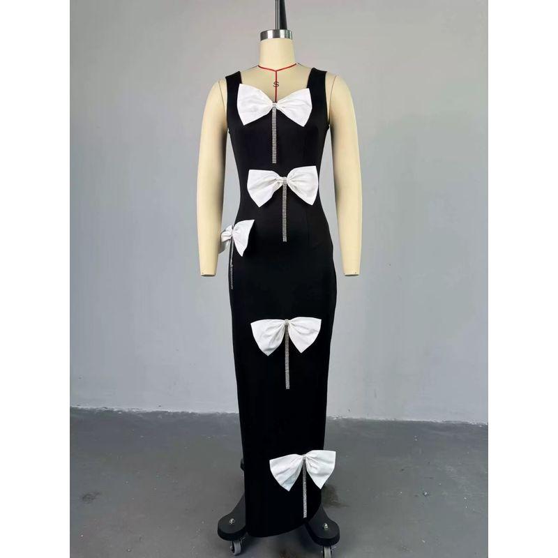 

Мода Новое поступление Сексуальное платье с декоративной подвеской в виде банта Подвеска с украшением в виде банта Black M