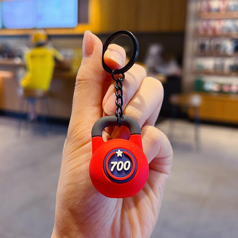 Nowy Gryf Silikonowy Hantel Prezenty dla Miłośników Siłowni Trenera Fitness Plecak Zawieszka do Samochodu