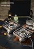 New Outdoor Double-Head Stove: Titanium Purple, Stable Pressure Design for Camping and Picnics