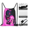 Custom Adventures Anime Times Drawstring Backpack Sports Gym Bag for Men Women Adventure Shopping Sackpack