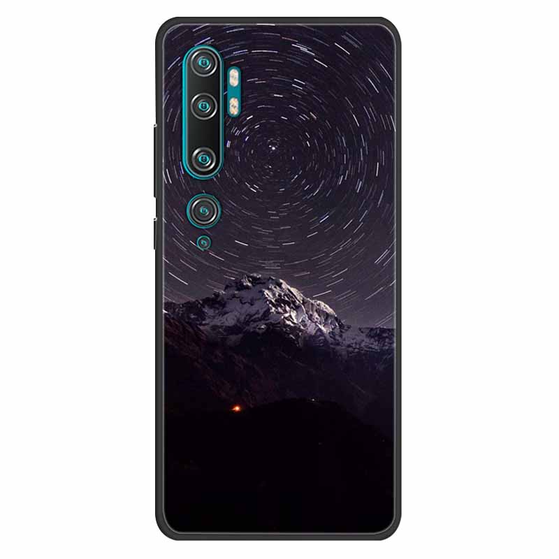 For Xiaomi Mi Note 10 Case Silicone Soft Owl Lion TPU Fashion Back Cover For Xiaomi Mi Note10 Cases Protective Printed Covers