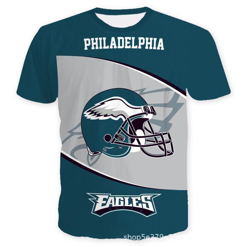 American Football Short Sleeved Men's 3D Digital Printed Sports NFL Sports Needle Eye T-shirt