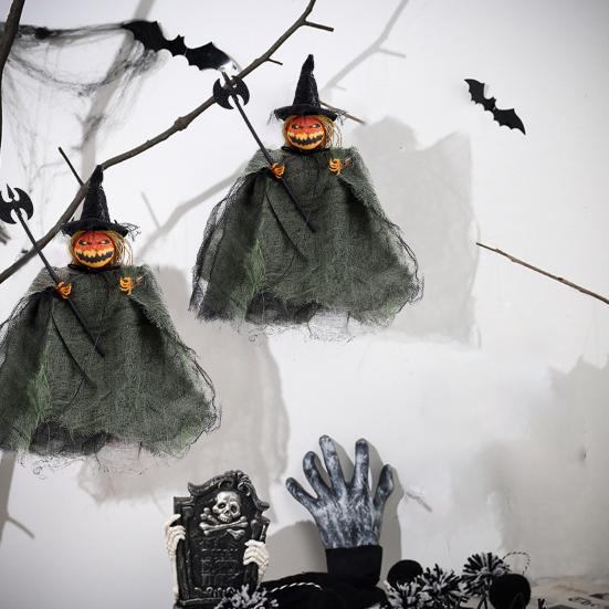 Spooky Halloween Plush Dolls Spooky Pumpkin Design Create Atmosphere Realistic Doll for Haunted Houses Parties