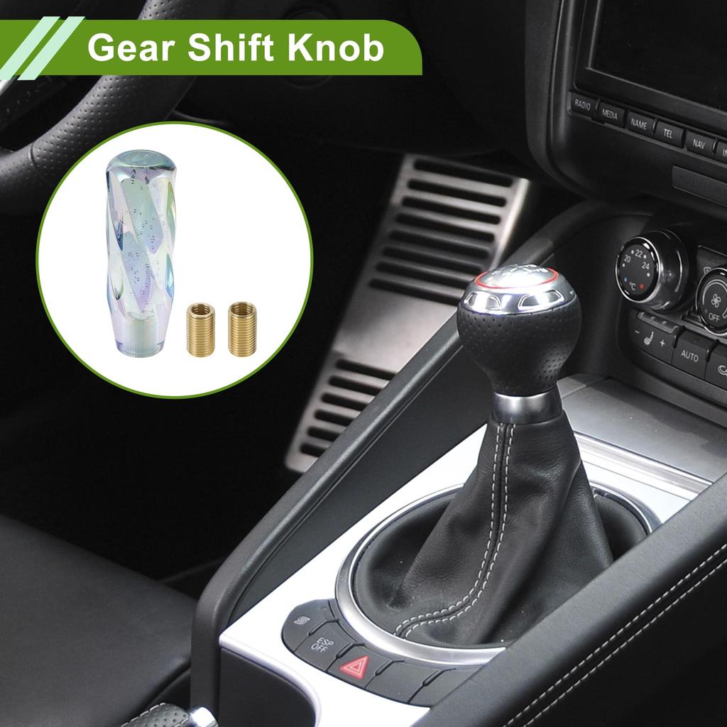 HOPESPANNER Twist Pattern Cristal 15cm Shift Knob Gear Shifter Knob Acrylic Stick Shifter Lever