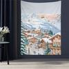 Winter Holiday Town DIY Wall Tapestry Hanging Tarot Hippie Wall Rugs Dorm Home Decor