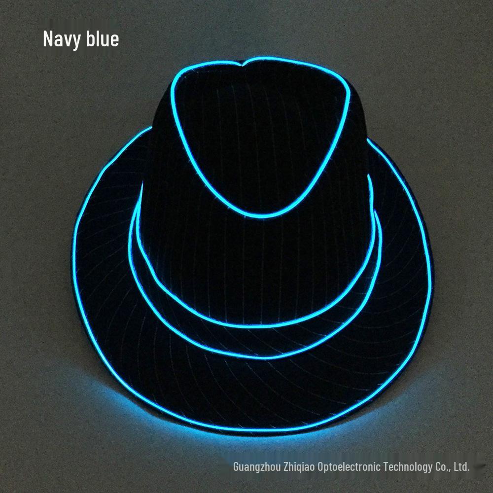 LED Glowing British Gentleman Top Hat - Stylish Trend for Prom Parties and Jazz Events