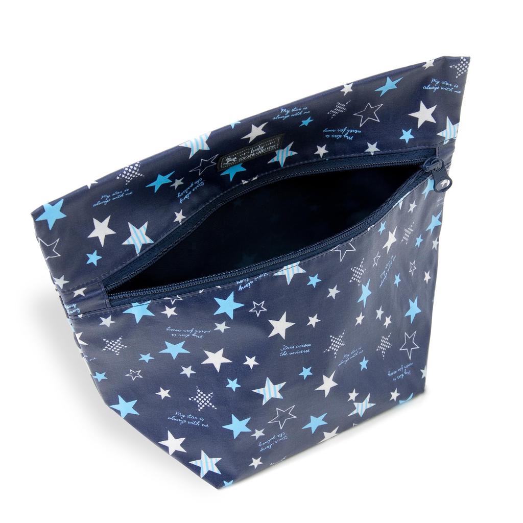 COLORFUL CANDY STYLE Deodorizing Diaper Pouch Diaper Pouch Tote Brilliant Navy & (Drawstring Type) 2-Piece Set, Star, Blue, B8001800-BTR