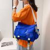 Casual Nylon Crossbody Bag for Women Large Capacity Adjustable Wide Strap Messenger Bag Daily Travel Shoulder Bags Ins Versatile Student Mailman Bag