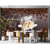 3d Coffee Beans Blackboard Mural Cafe Wallpaper For Cafe Shop Restaurant Drink Bar Wall Murals