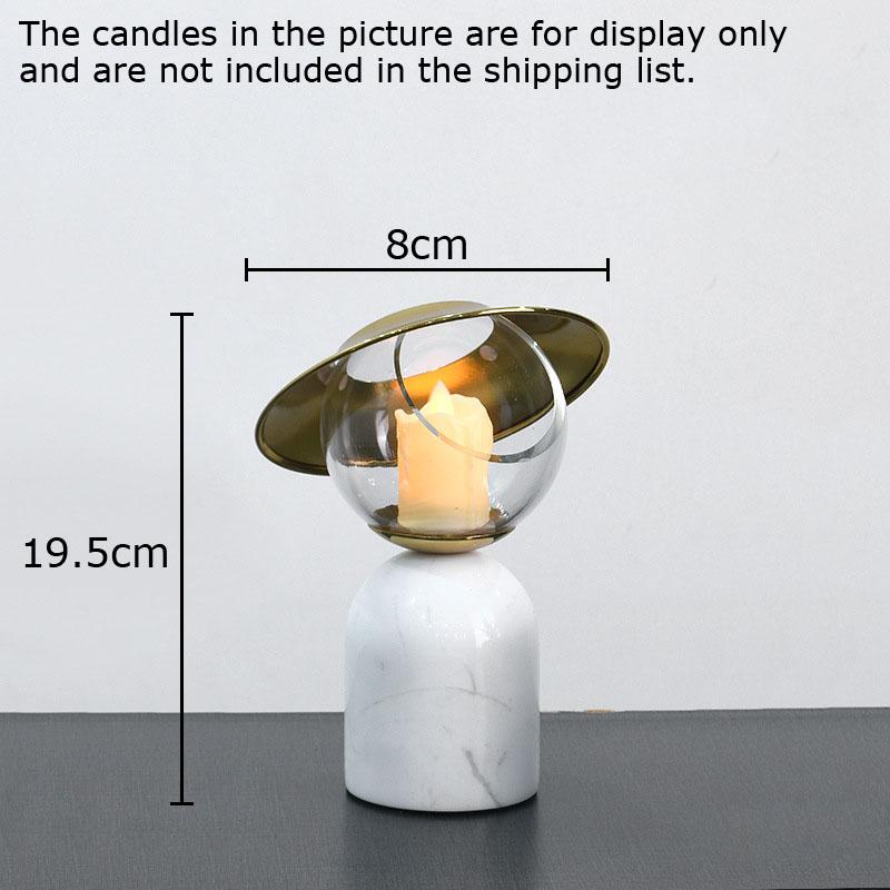 Circular Marble Candle Holder Romantic Dining Table Candlestick Desk Decoration Ornaments Wax Melt Burner Home Candle Holders