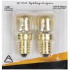 2Pcs 15/25W 220V E14 300 Degree High Temperature Resistant Microwave Oven Cooker Lamp Salt Light Bulb Lighting Bulb