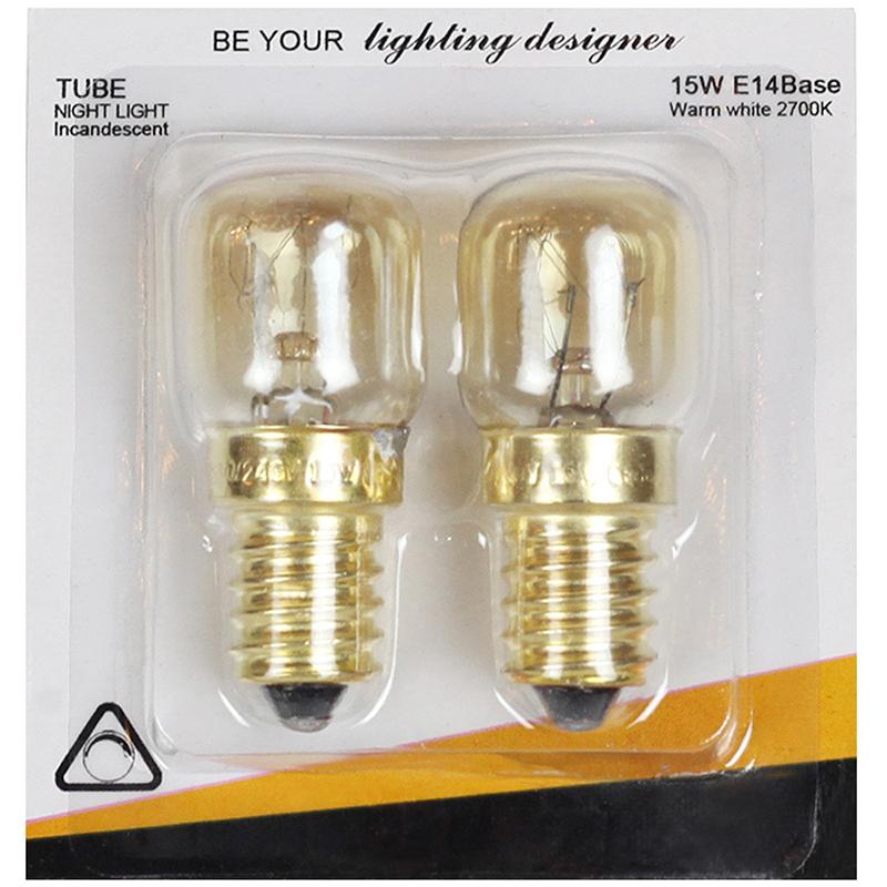 2Pcs 15/25W 220V E14 300 Degree High Temperature Resistant Microwave Oven Cooker Lamp Salt Light Bulb Lighting Bulb