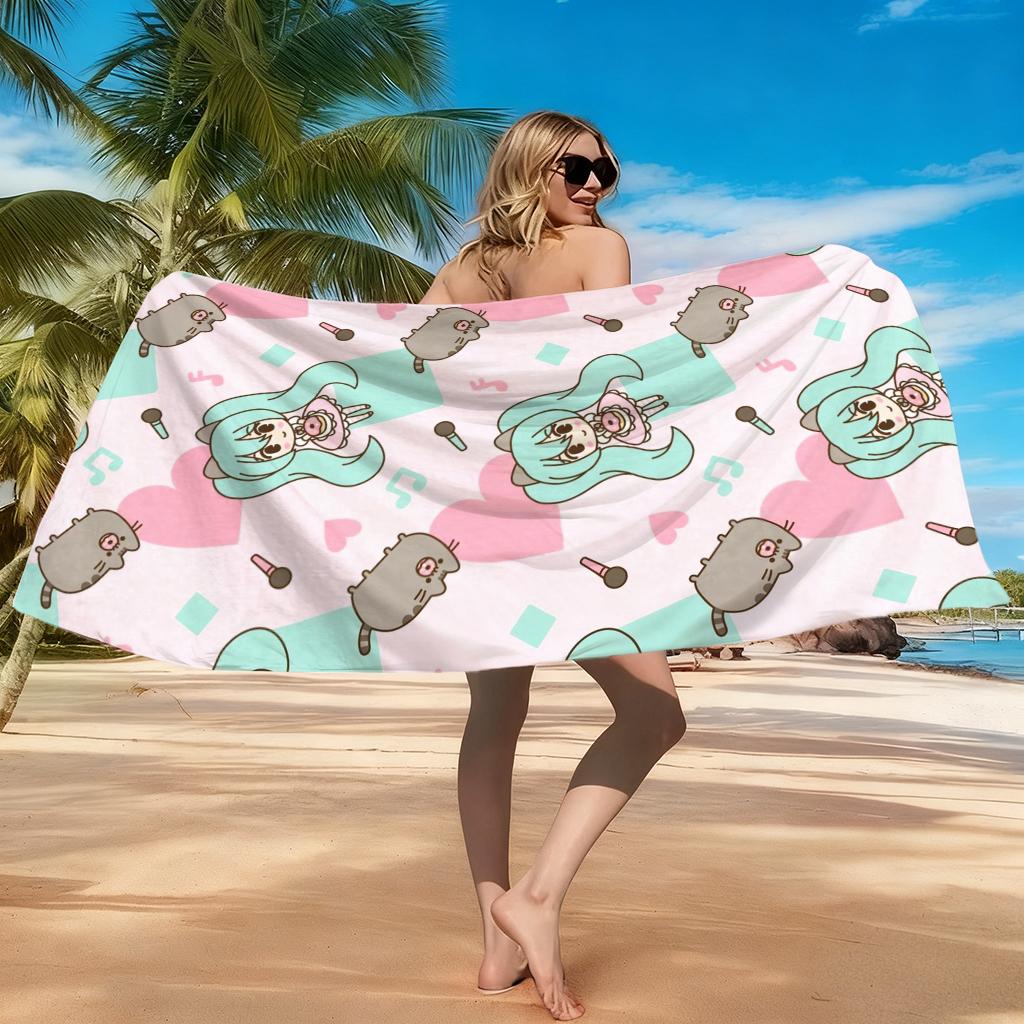 Cartoon Beach Towel Quick-drying Super Absorbent M-MikueS-ES Towel Suitable for Beach Vacation Pool Gym Summer Gift for Friends