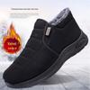 Winter Non-slip Warm Shoes for Men and Women - Thick, Velvet-lined, Waterproof, Cold-proof Cotton Shoes for Middle-aged and Elderly.