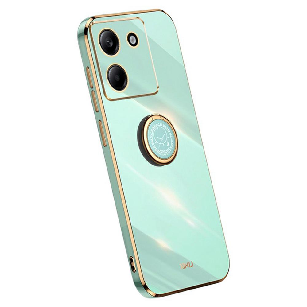 XINLI For Xiaomi Poco M7 Pro 5G Case Ring Kickstand Electroplating TPU Phone Cover