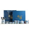 High-end Gifts, Retro Twisted Lotus Ru Kiln Kung Fu Tea Set, Home Meeting Guests, Making Teapots, Printing and Giving Gifts