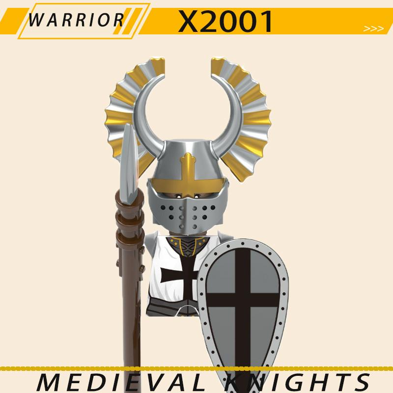 Medieval Military Jerusalem Tripoli Knight Building Blocks Castle Lionheart Hospital Teutonic Soldier Figures Warrior Bricks Toy