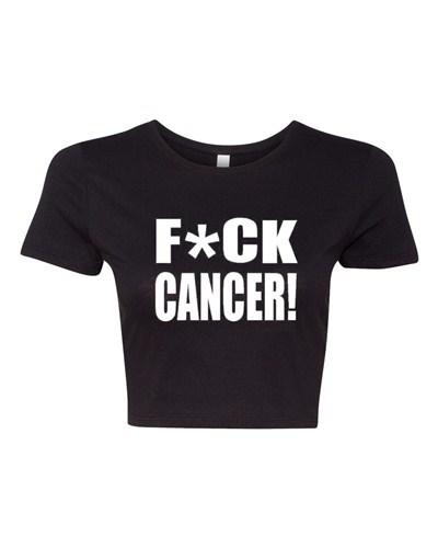 Кроп-топ женский F*ck Cancer F*ck! Футболка с принтом  Выживший Боевая Поддержка Мотивация  Унисекс XXXL