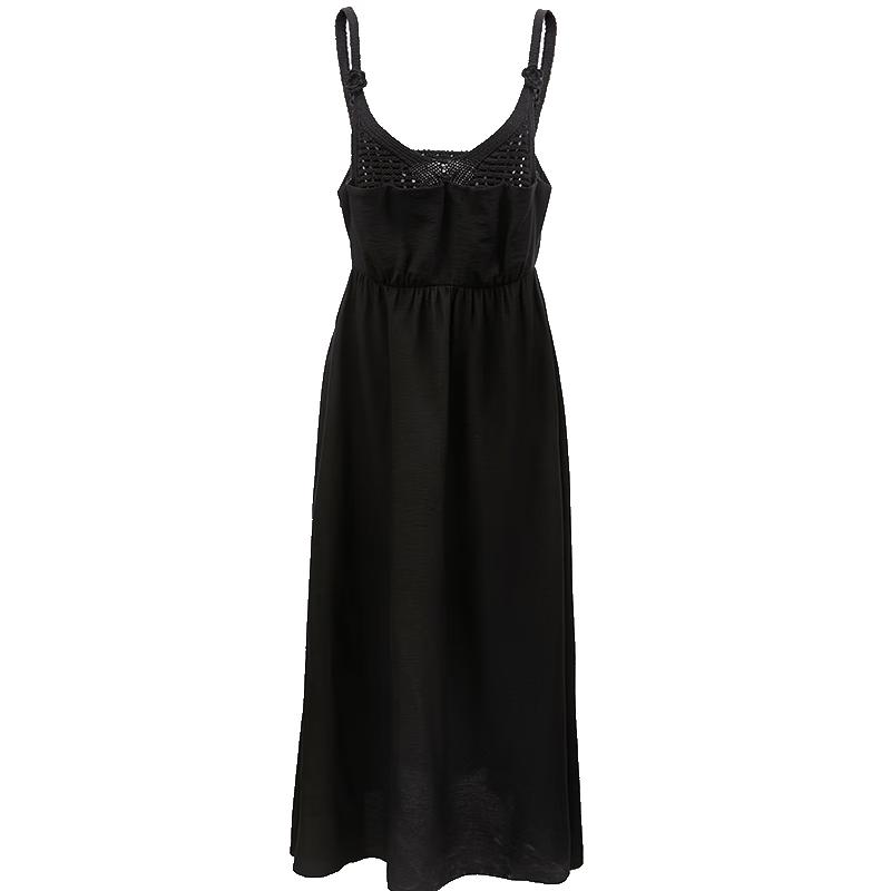 ONLY 2024 Summer Elegant Paneled V-neck Midi Slip Dress