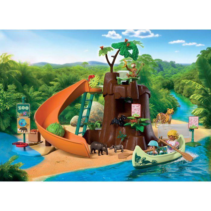 PLAYMOBIL 72071 Zoo : Au coeur de la jungle, univers miniature, 86 pieces, des 4 ans