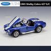WELLY 1/24 1965 Shelby Cobra 427 S/C Alloy Classic Sports Car Model Diecasts Metal Retro Car Vehicles Model Simulation Kids Gift