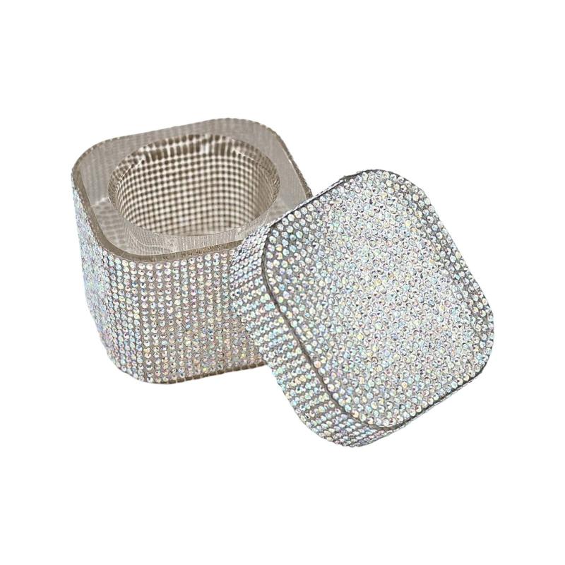 Multifunktionale Nailart-Tasse mit Strassdekoration zur Pinselreinigung und Schmuckpräsentation, zartes Aussehen