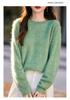 Women's Retro Textured Soft Wool Sweater, Round Neck, Loose Fit, Perfect for Autumn/Winter