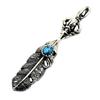 [STERLING SILVER 925] Silver Indian Turquoise Native American Pendant for Men and Women AMTHGTO-039