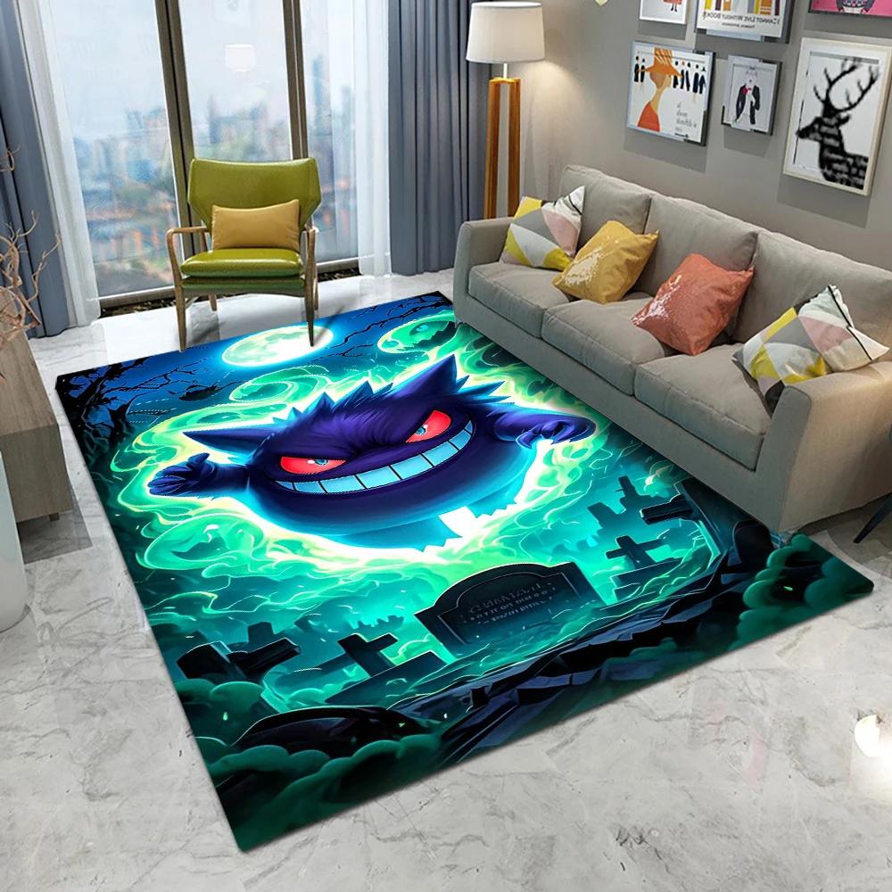 

Килимок Pokemon Gengar для вітальні, спальні, кухні, дивана, столу, балкона, вхідного килимка, нековзкий, домашній, милий, мультяшний, декоративний килимок 50X80CM