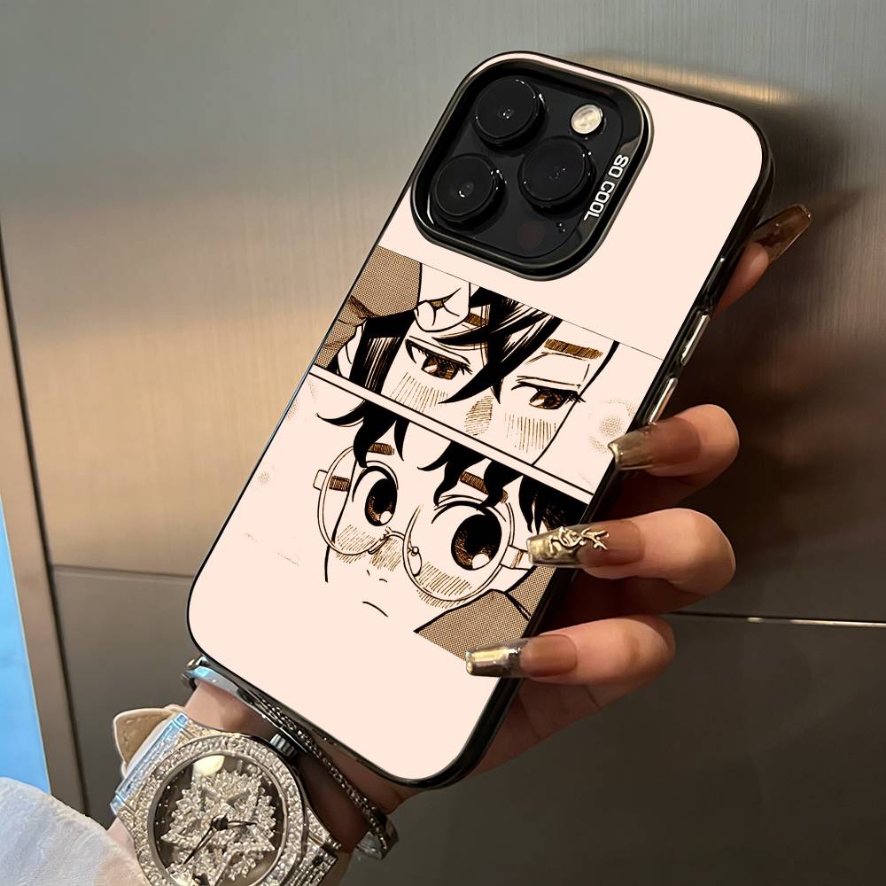 

D-Dandadan- Momo Ayase- Okarun Phone Case For IPhone17 16 11 12 13 14 15 16 Pro Max Plus Cover Colored Silver Funda Bumber iPhone12Pro