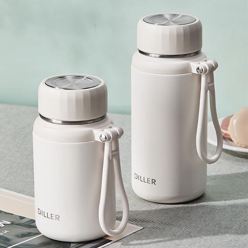 Bärbar termosflaska i rostfritt stål med etikett