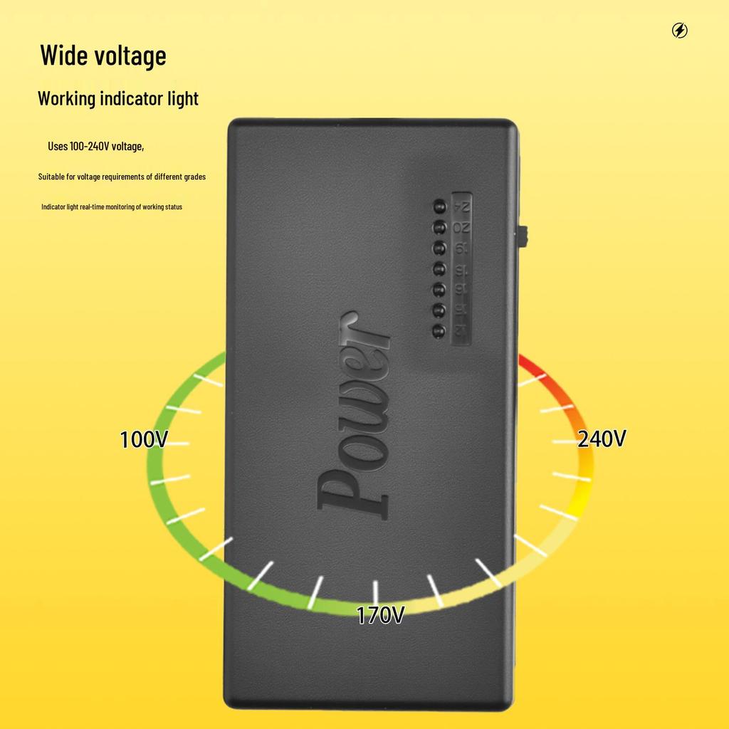 Adjustable Voltage Power Supply: 12V-24V, 96W Multifunctional Laptop Adapter with Seven-Stage Adjustment