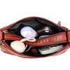 PU Umhängetasche Damen Schultertasche Mehrere Fächer Tasche für Mütter mittleren Alters