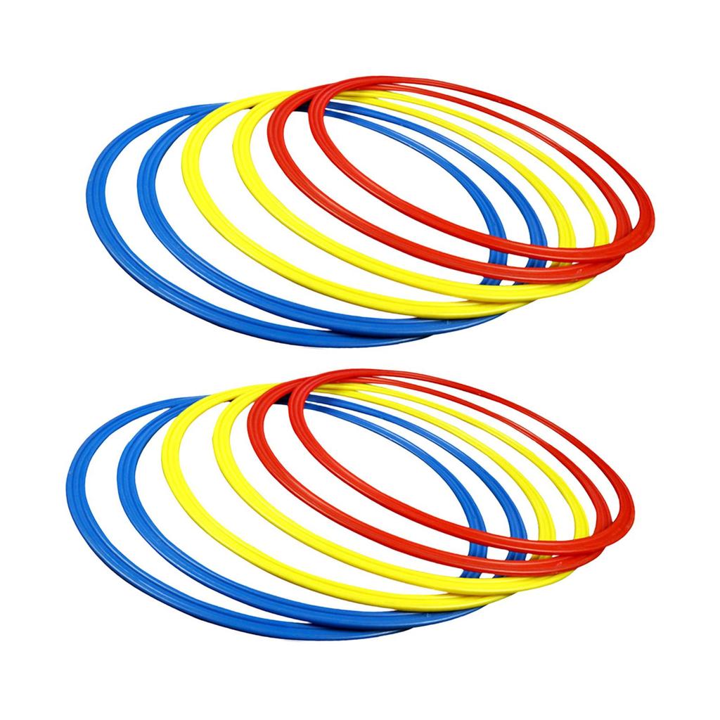 12 Agility Training Rings As And Coordination for Fast Footwork. Made of Wear-resistant PVC.