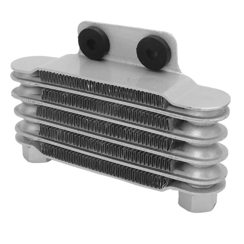 Uniwersalny Chłodnica Oleju 5 Rzędowa 65ml Trwała Oryginalna Chłodnica Oleju Aluminiowa Radiator Silnika Motocykla dla 100-250CC Motocykli Terenowych