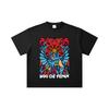 260 GSM Doppelgarn 32er Zählung 100% Baumwolle Saint Seiya V13 Phönix Aufdruck Unisex Schweres Baumwoll-T-Shirt
