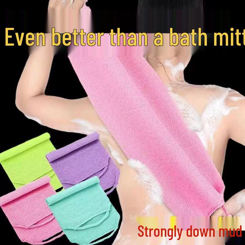 

Нейлоновая отшелушивающая мочалка с затягивающимся шнурком: Толстая мочалка для спины