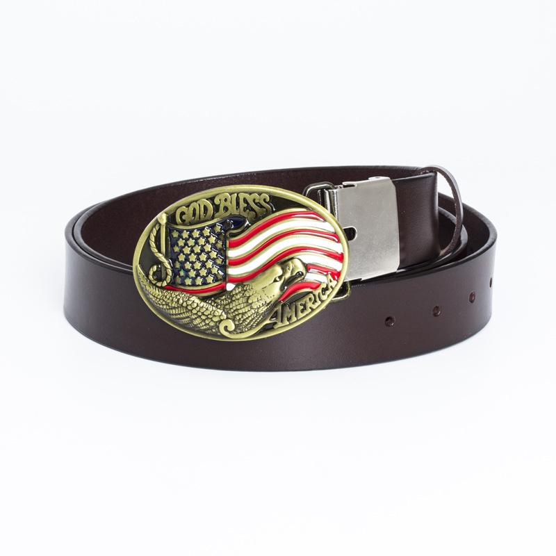 Bronz Nokta Boya Kartal Tokalı Kemer Amerikan Bayrağı Moda Bayrağı Kemer