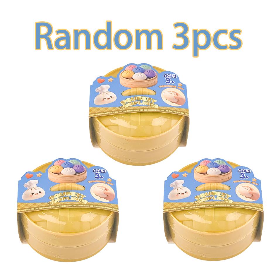 High-Quality 4Pcs Squishy Dumpling Stress Ball, Dumpling Squishy Toy Shape Hand Relaxation Toy, Party Favor Gift For Friends