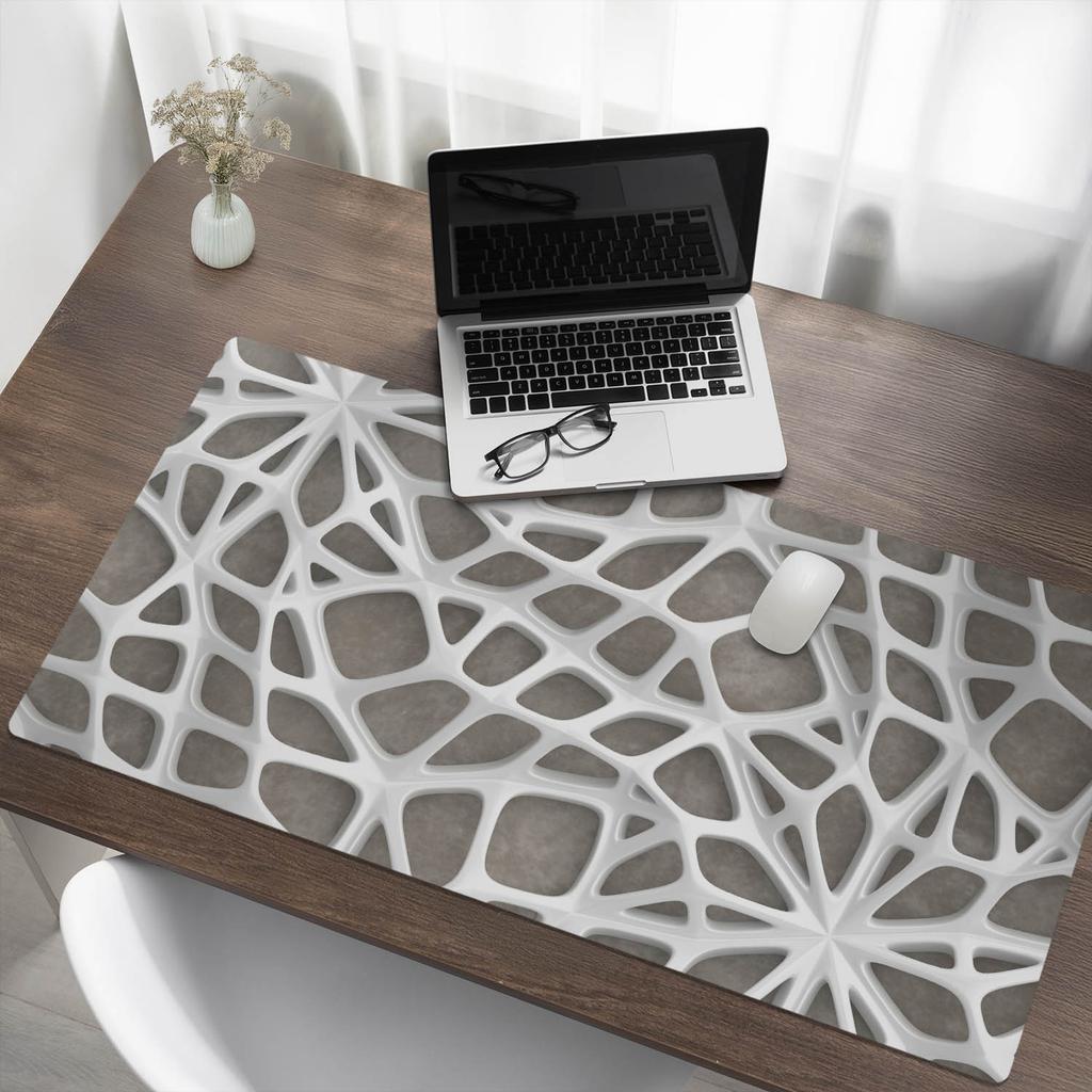Nowoczesna Mata Na Biurko Do Pracy Zdalnej Ażurowa Struktura 3D 120X60 Cm