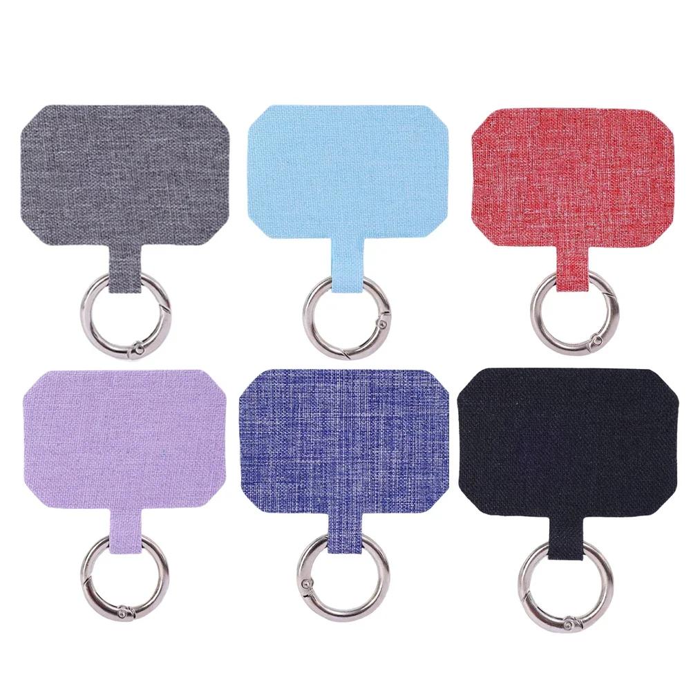 Sturdy Cloth Mobile Phone Lanyard Straps Tether Tabs Gasket Anti-lost Safety Lanyard Cards with Metal Ring for IPhone Samsung